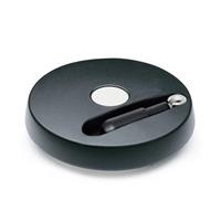 GN 521.6 Handwheel with Retractable Handle Plastic Bushing or Part for Retracting Mechanism Stainless Steel